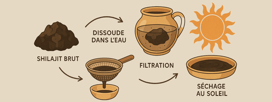 Méthodes de purification du Shilajit : Surya Tapi, lait, herbes et plus : laquelle est la meilleure pour ma santé ? - Omara