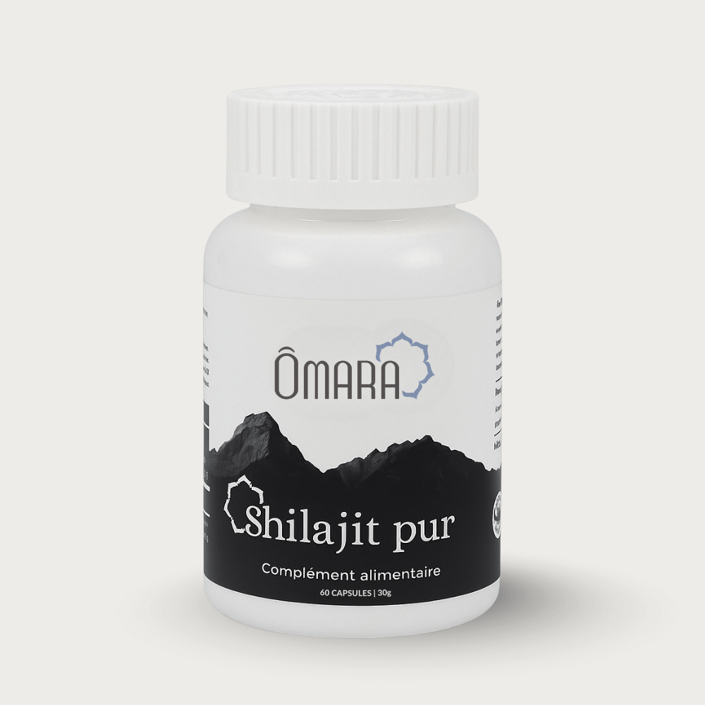 Photo du pot de capsules de shilajit pur Omara