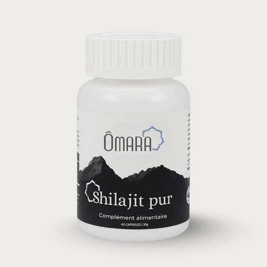 Photo du pot de capsules de shilajit pur Omara