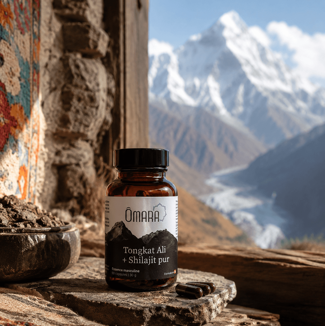 Gélule de tongkat ali et shilajit pur, testé en laboratoire
