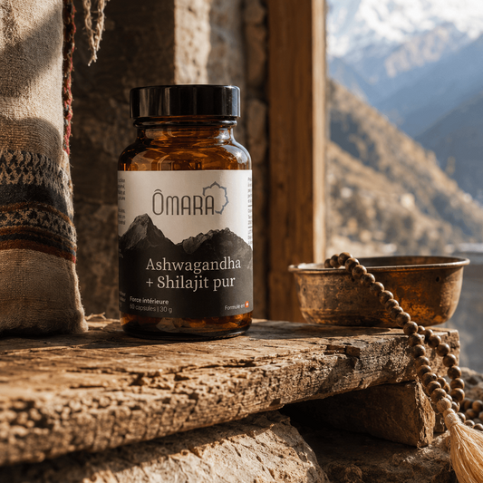 Gélule d'ashwagandha et shilajit pur, testé en laboratoire